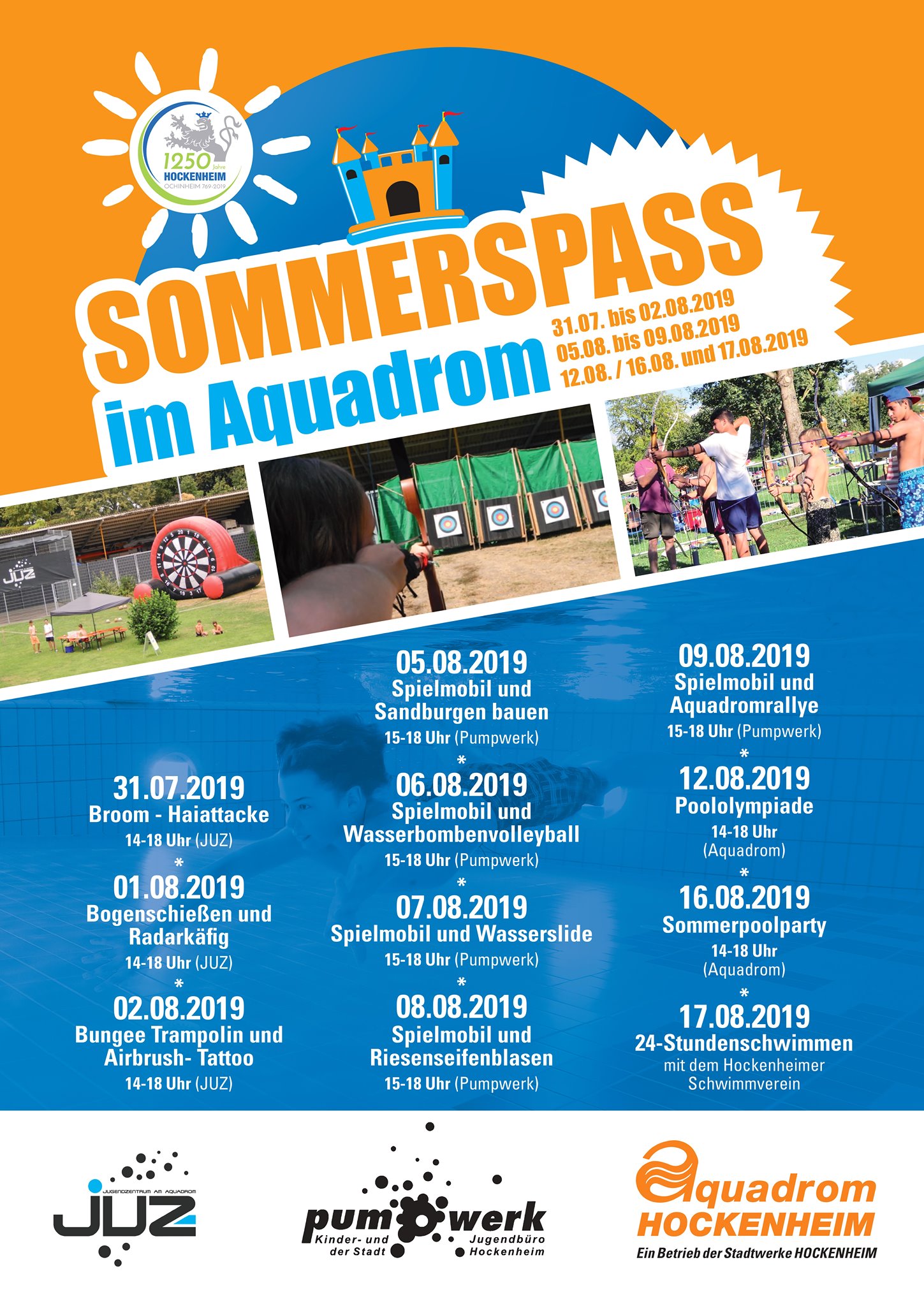 Sommerspaß im Aquadrom Plakat